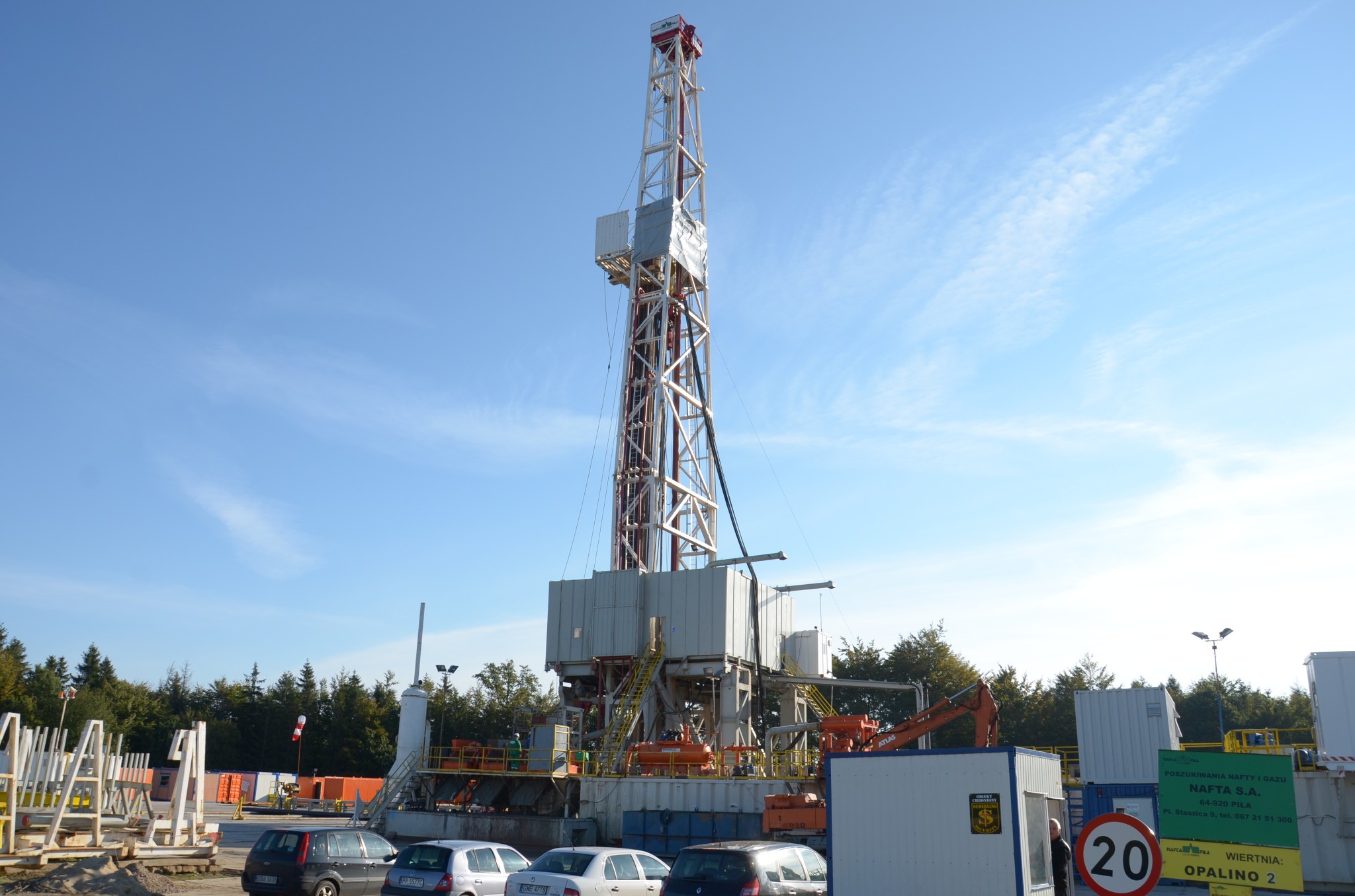 Shale gas drilling pad in northern Poland. (Image: Dimiter Kenarov)