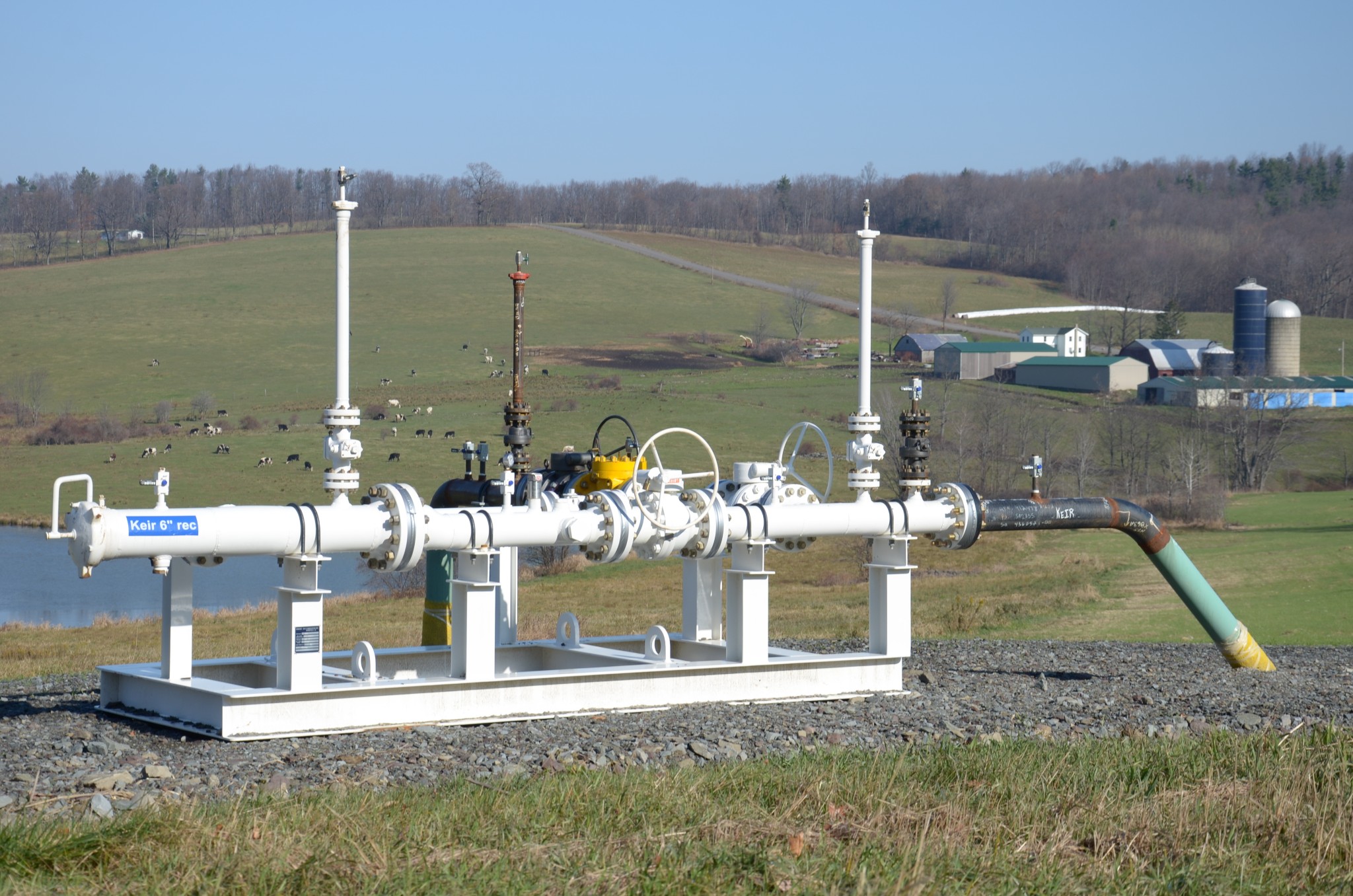 Gas infrastructure in Bradford County, Pennsylvania. (Image: Dimiter Kenarov)