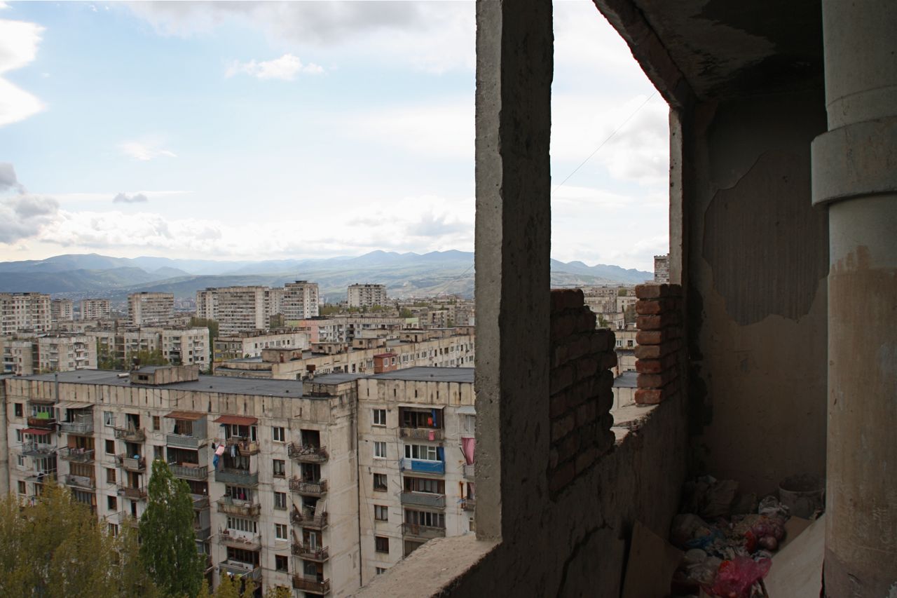 View from the Krok den: Tbilisi blocks (copyright - all text and photos - Michael Bird)