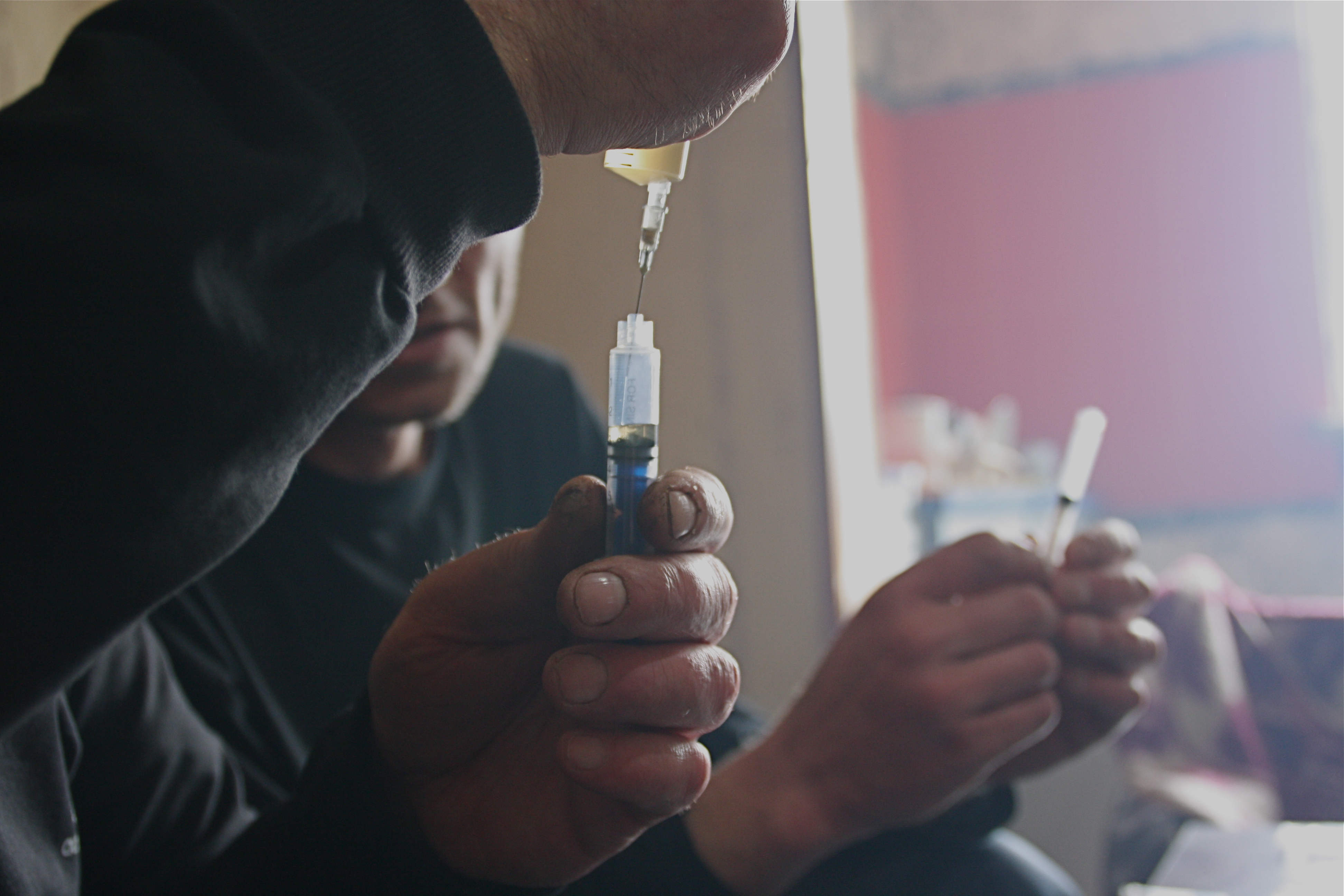 Proxy heroin: users in Georgia are alternating between home-made sedative Krokodil (above) and high Vint (photo copyright © Michael Bird)