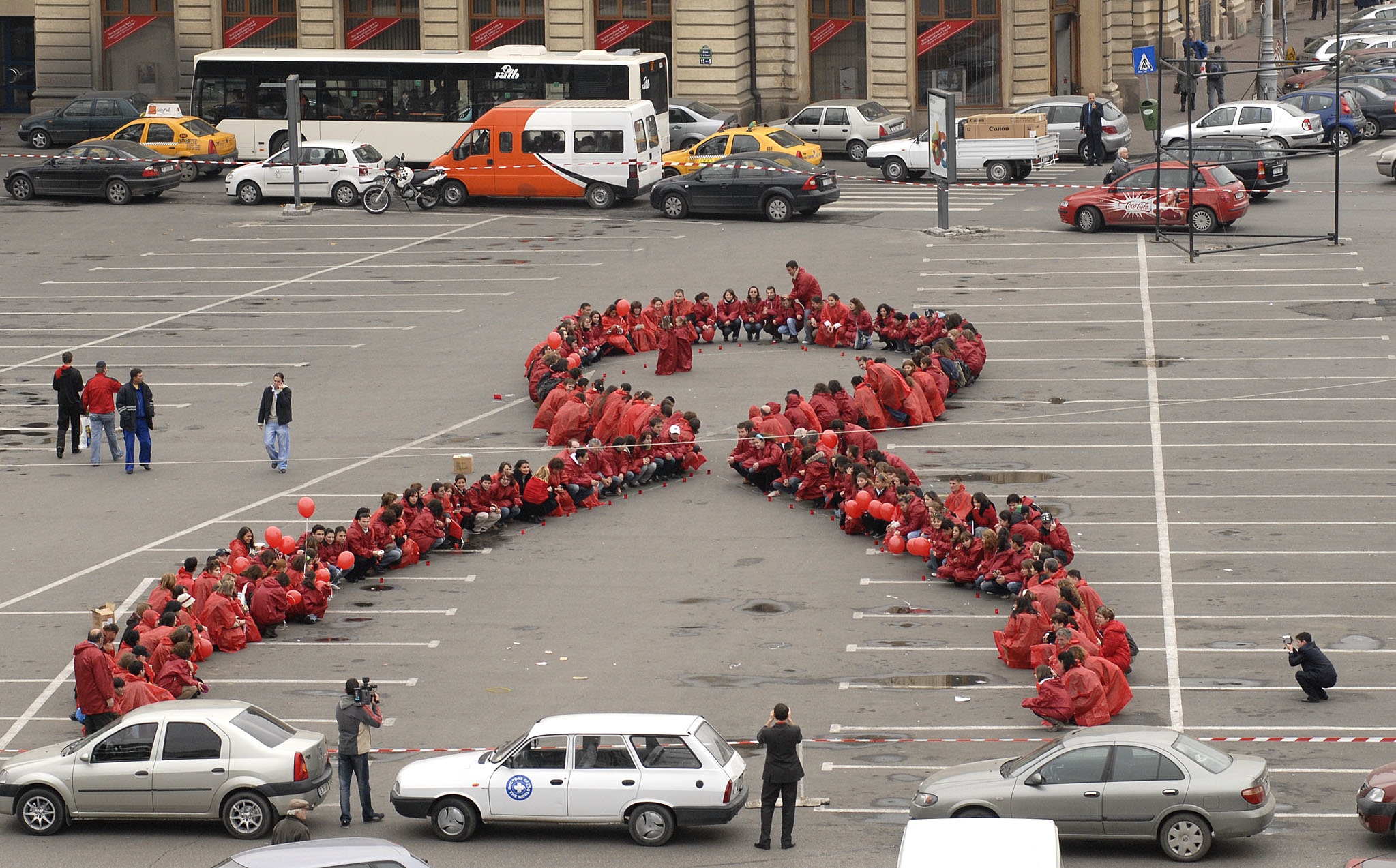 Rallying Bucharest to raise awareness for World AIDS day: Romania has seen a surge in HIV among drug users  (picture copyright: Petrut Calinescu)