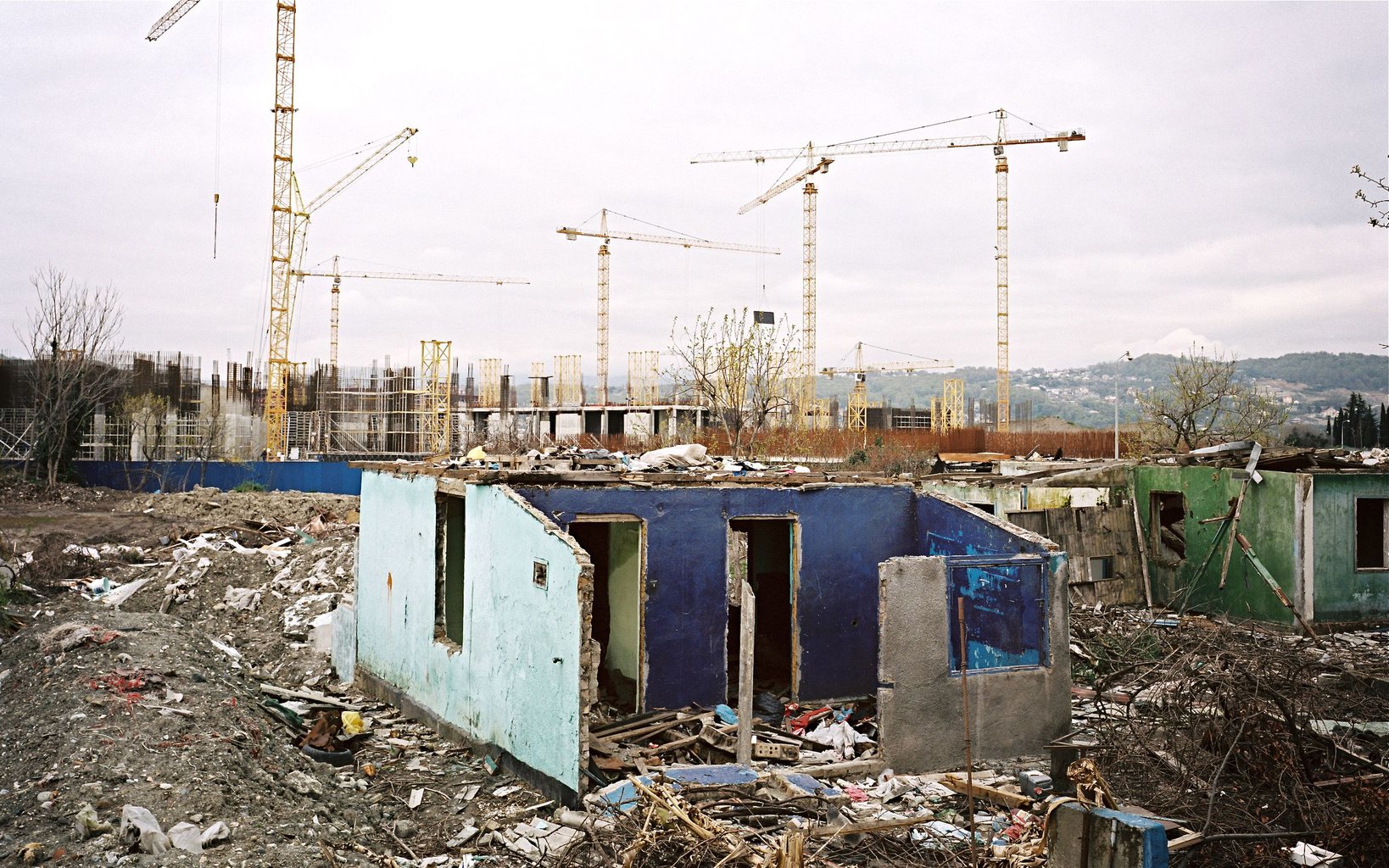 In Sochi, villages were bulldozed to make way for massive complex construction (picture copyright Rob Hornstra)